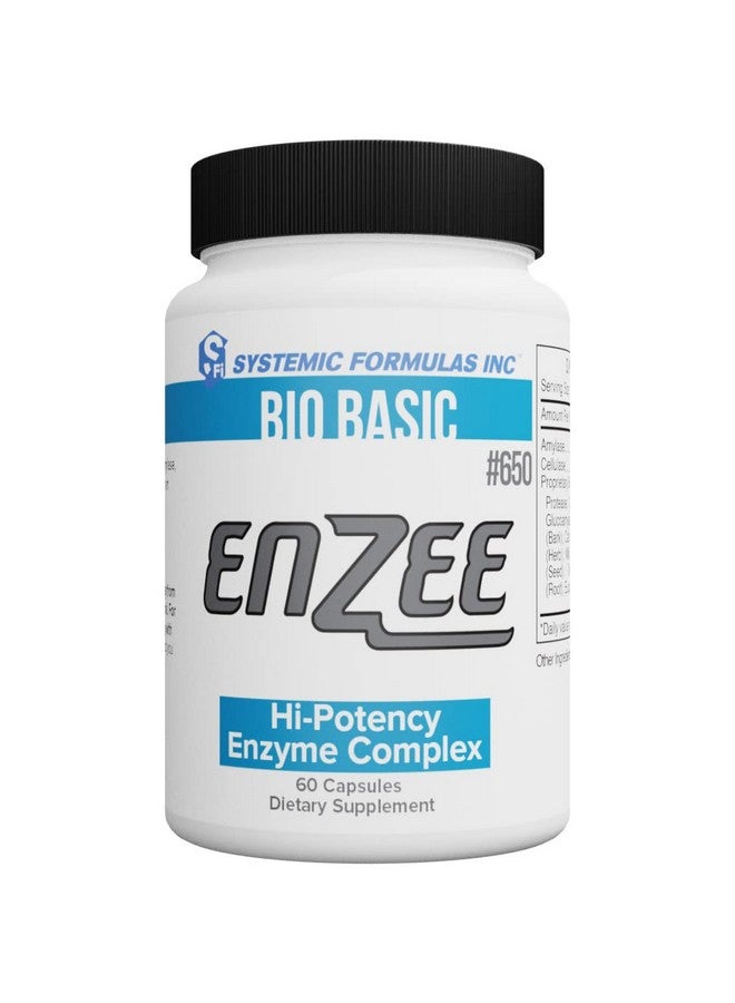 Systemic Formulas Systemic Formulas Enzee Hi-Potency Enzyme Complex Bio Basic #650, 60 Capsules. Digestion Support, Carbohydrate Breakdown.  - Image 1
