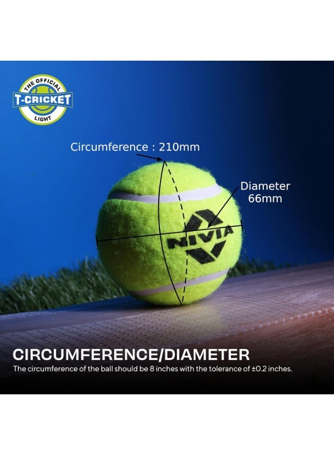 نيفيا كرات تنس كريكيت خفيفة الوزن – عبوة من 6 كرات عالية الجودة للتدريب وممارسة الكريكيت - Image 2