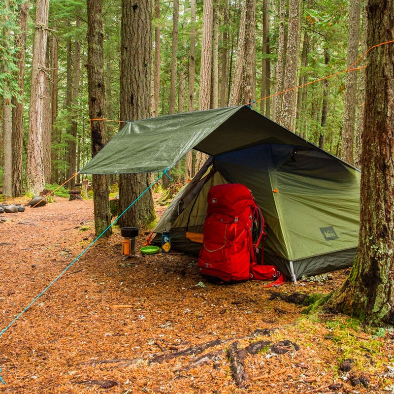 Rocutus Tarp Canvas,Heavy Duty Waterproof for Outdoors, Truck, Water Resistant, UV Resistant Tarpaulin Cover for Car Boat Camping Firewood Woodpile(6.6 x 4.9 Feet) - Image 5