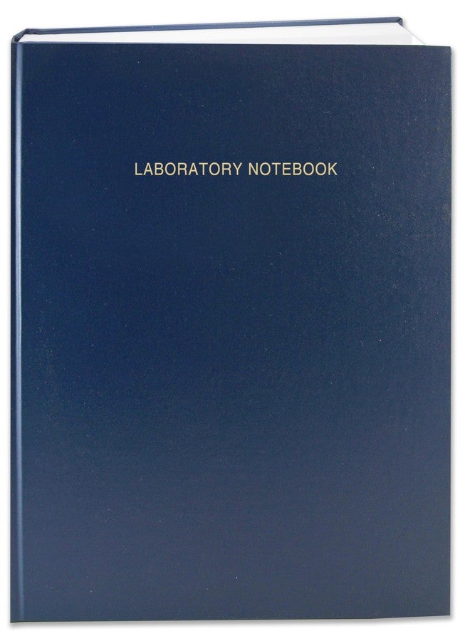 بوك فاكتوري دفتر مختبر BookFactory - 168 صفحة (تنسيق شبكي 0.25 بوصة)، 8 7/8 بوصة × 11 1/4 بوصة، غلاف أزرق، دفتر مختبر مقوى مخيط الأقسام (صنع في الولايات المتحدة الأمريكية) - Image 1