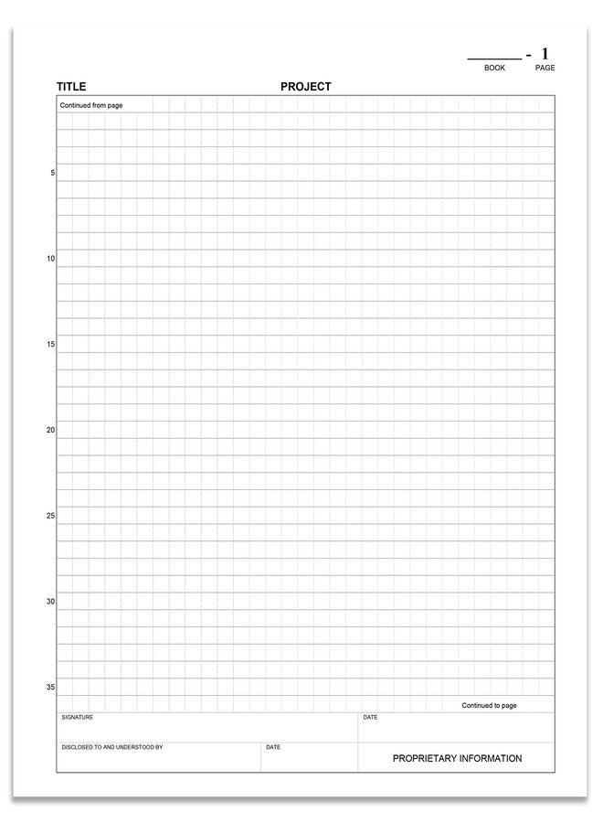 بوك فاكتوري دفتر مختبر BookFactory - 168 صفحة (تنسيق شبكي 0.25 بوصة)، 8 7/8 بوصة × 11 1/4 بوصة، غلاف أزرق، دفتر مختبر مقوى مخيط الأقسام (صنع في الولايات المتحدة الأمريكية) - Image 5