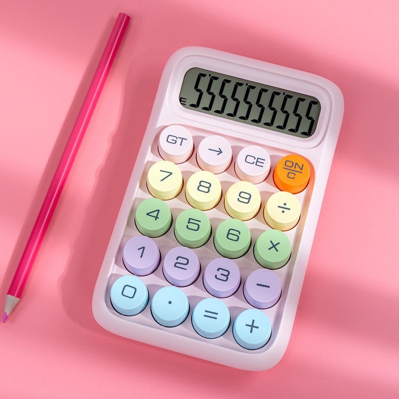Color Mechanical Keyboard Calculator Dopamine Color High-Looking Internet Celebrity Office Computer Financial Special Calculator - Image 1