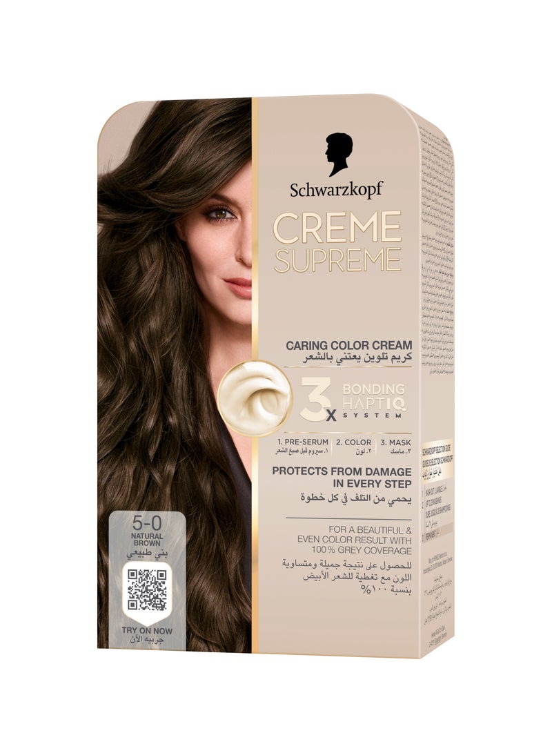 شوارزكوف كريم سوبريم كريم سوبريم مجموعة كاملة لصبغة الشعر0 - 5 بني طبيعي - Image 1