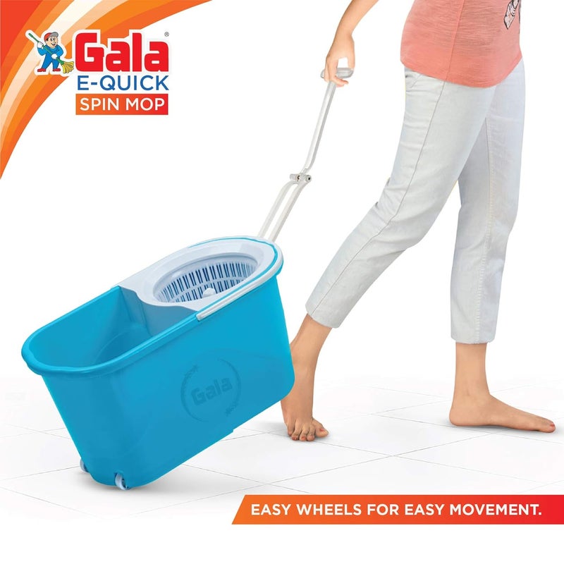 Gala ممسحة جالا السريعة، عجلات سهلة ودلو كبير مع 2 إعادة تعبئة من الألياف الدقيقة، ممسحة لتنظيف الأرضيات مع ب - Image 3