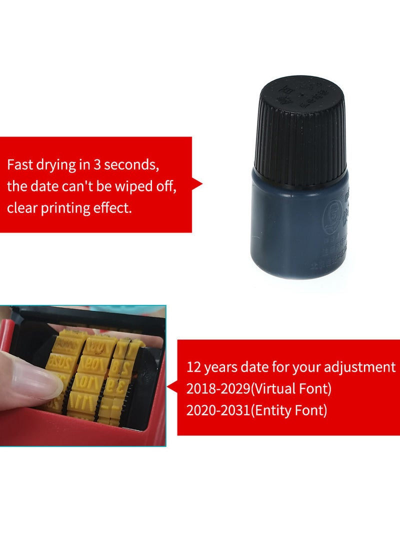 Generic - Handheld Portable Date Stamp Printer Quick-Drying Ink Date Printing Coding Machine for Food Plastic Bag Bottle Metal Cans Paper Virtual Font - Image 1