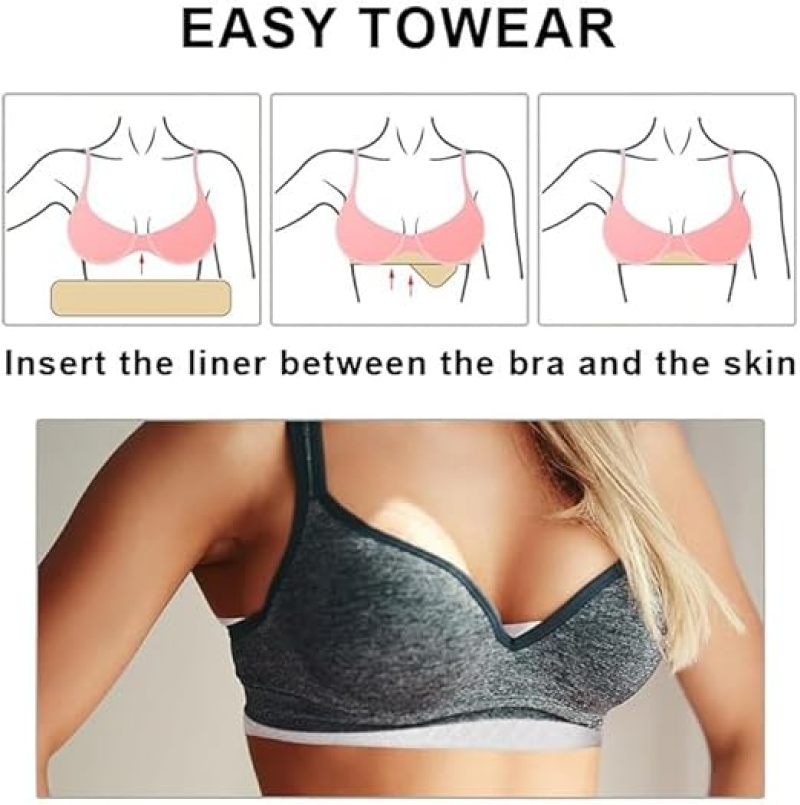 Cotton Bra Liners: White Washable Soft Sweat Liners - Prevent Sweat Rash Bra Comfort Liners for Women Underwear Use - Image 4