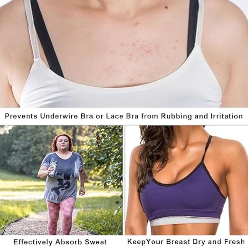 Cotton Bra Liners: White Washable Soft Sweat Liners - Prevent Sweat Rash Bra Comfort Liners for Women Underwear Use - Image 5