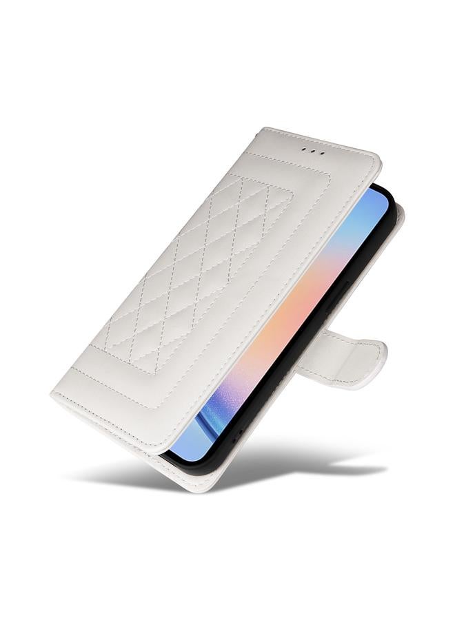S-TOP Case For Samsung Galaxy A34 5G Diamond Lattice Leather Flip Phone Case - Image 5