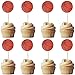 FUNWING 48Pcs Basketball Cupcake Cake Toppers Party Supplies Dessert Muffin Cake Decorations for Basketball Themed Party Baby Shower or Happy Birthday Party Decoration - Image 2