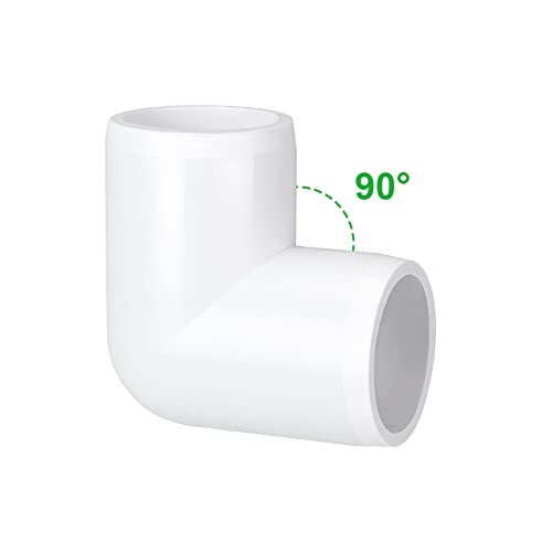 ZOFORTY 30Pcs 1/2-Inch 2 Way PVC Pipe Fittings 90 Degree 1/2”PVC Elbow Furniture Build Grade SCH40 (Socket x Socket) 1/2”PVC Fitting Connectors for DIY PVC Shelf Greenhouse Garden Support Structure - Image 3