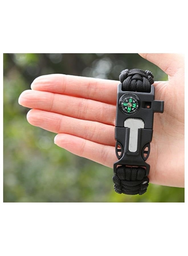 5 in 1 Survival Paracord Bracelet Adjustable Gear Kit with Fire Starter, Bigger Compass, Survival Whistle, Perfect for Camping, Hiking, Fishing  - Image 5