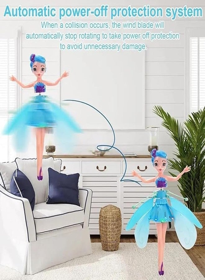 QUALIZA Magical Flying Fairy Doll, Hand Sensor Control, USB Powered Magic Flying Fairy, Sky Dancers Flying Toy, Rainbow Glitter Flying Princess Doll Best Gift for Girls Boys (Random Color) - Image 5