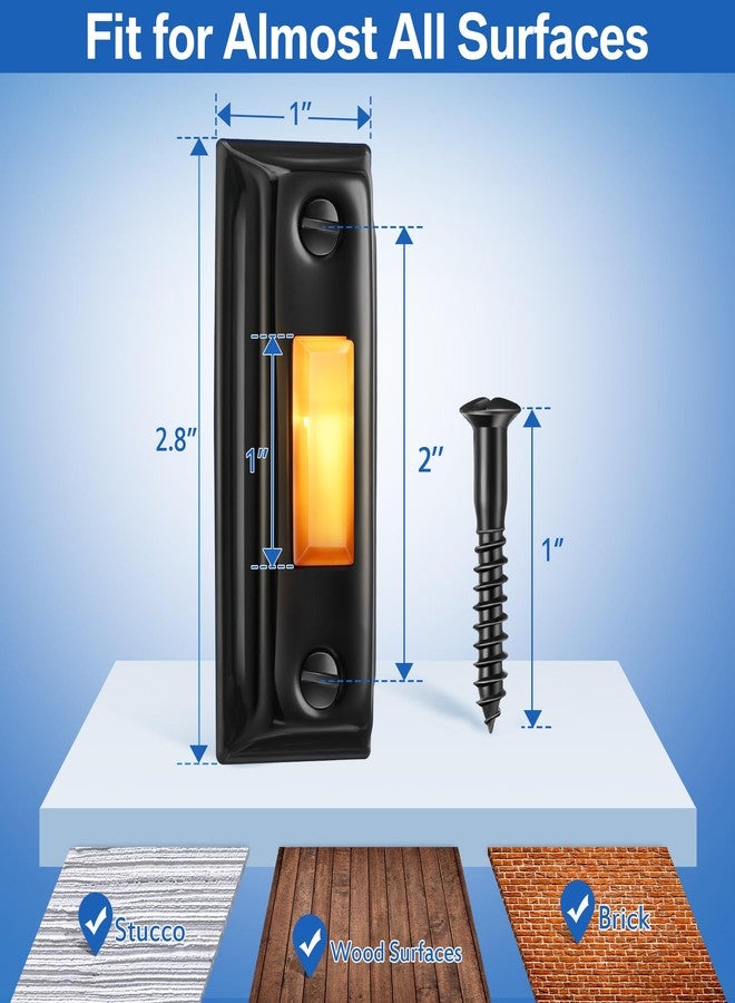 Dreyoo Metal Doorbell Push Button, Heavy Duty Metal Door Bell Wired Button LED Lighted Wall Mounted Doorbell Push Buttons for Home, Universal Garage Door Opener Switch Property in Copyright(Black) - Image 3