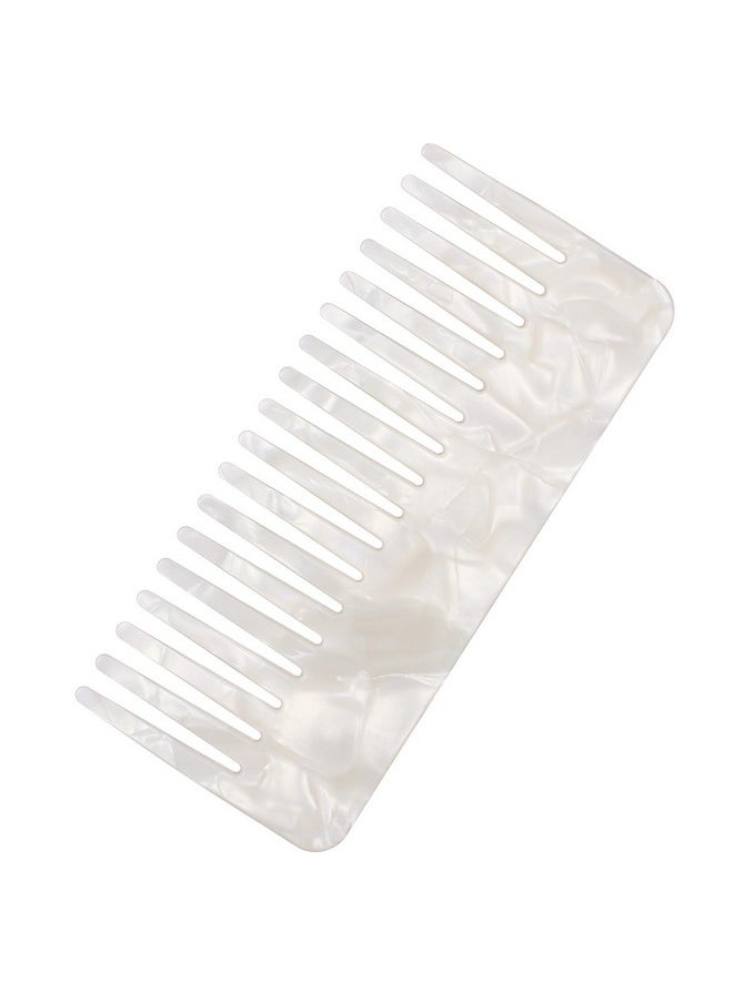 Beaupretty Beaupretty Wide Tooth Comb, Tortoiseshell Hair Comb Simple Vintage Barber Shop Combs Anti Static Comb Plastic Large Comb Hairdressing Tools For Salon Styling Home, White  - Image 1