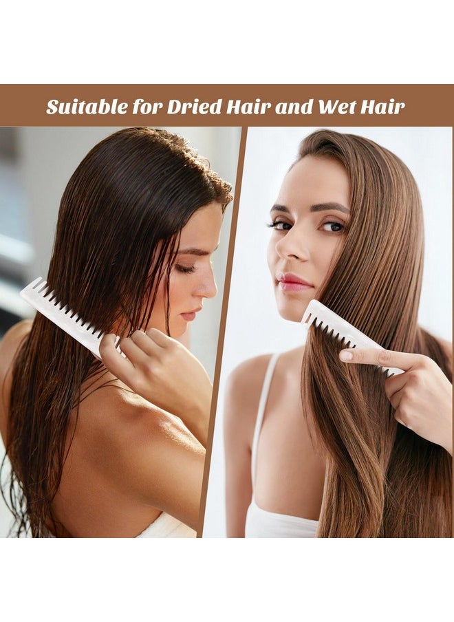 Beaupretty Beaupretty Wide Tooth Comb, Tortoiseshell Hair Comb Simple Vintage Barber Shop Combs Anti Static Comb Plastic Large Comb Hairdressing Tools For Salon Styling Home, White  - Image 4