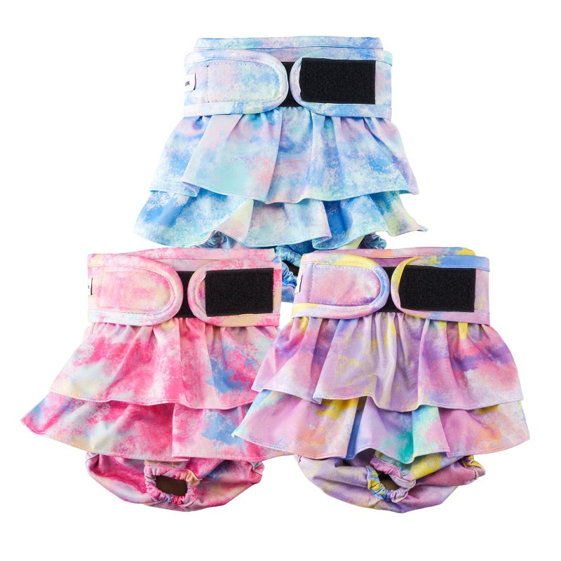 VUNCESSIN Reusable Dog Diapers Female Washable, Premium Doggie Diaper for Dogs, Pack of 3, Highly Absorbent Small Dog Diaper for Heat, Incontinence and Puppy Training(S) - Image 1