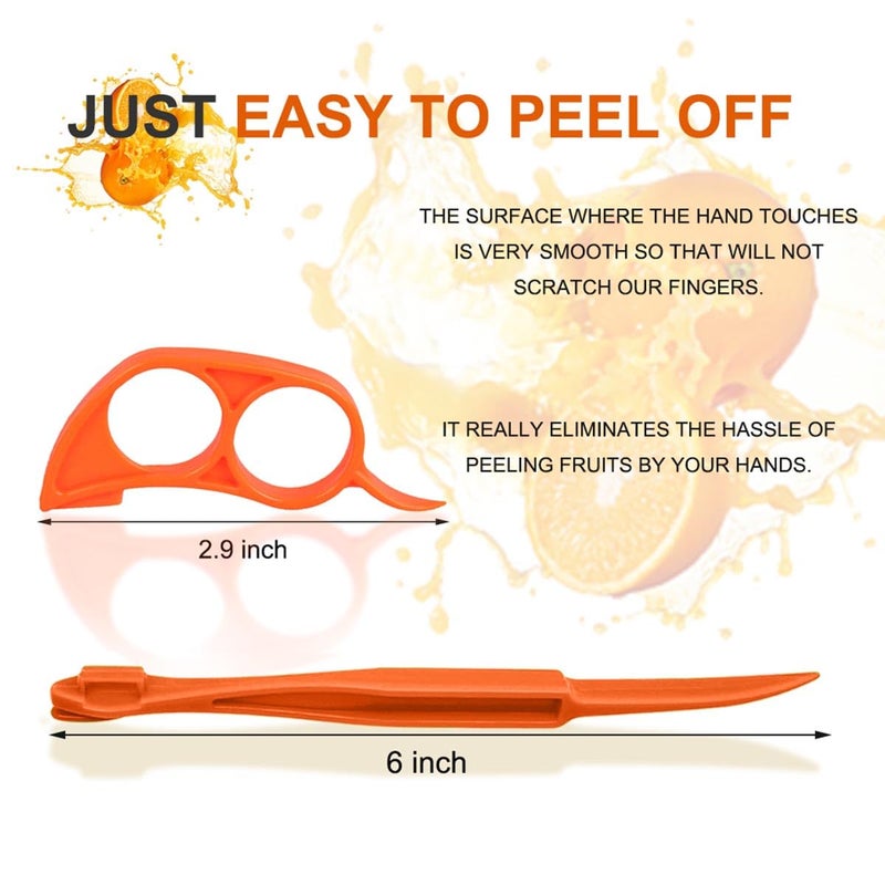 Ralleyfun Orange Peeler Tools Citrus Peel Cutter Plastic Easy Fruit Vegetable Slicer Cutter Lemon Peelers Opener Remover Fruit Tools Kitchen Utensils Gadgets Bladed Food Peeler Slicer (Multicolor) - Image 4