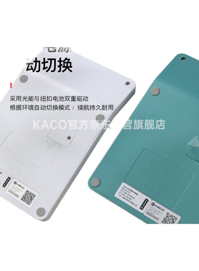 Kaco Dual Power Calculator, 12-Digit Large Screen, Desktop Calculator, Office Supplies, White - Image 3