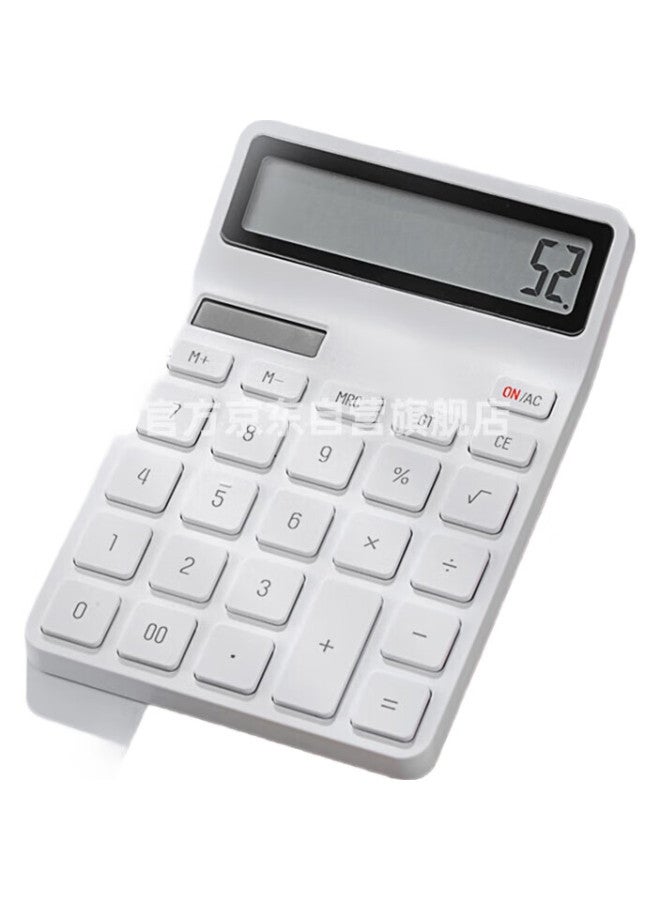 Kaco Dual Power Calculator, 12-Digit Large Screen, Desktop Calculator, Office Supplies, White - Image 1