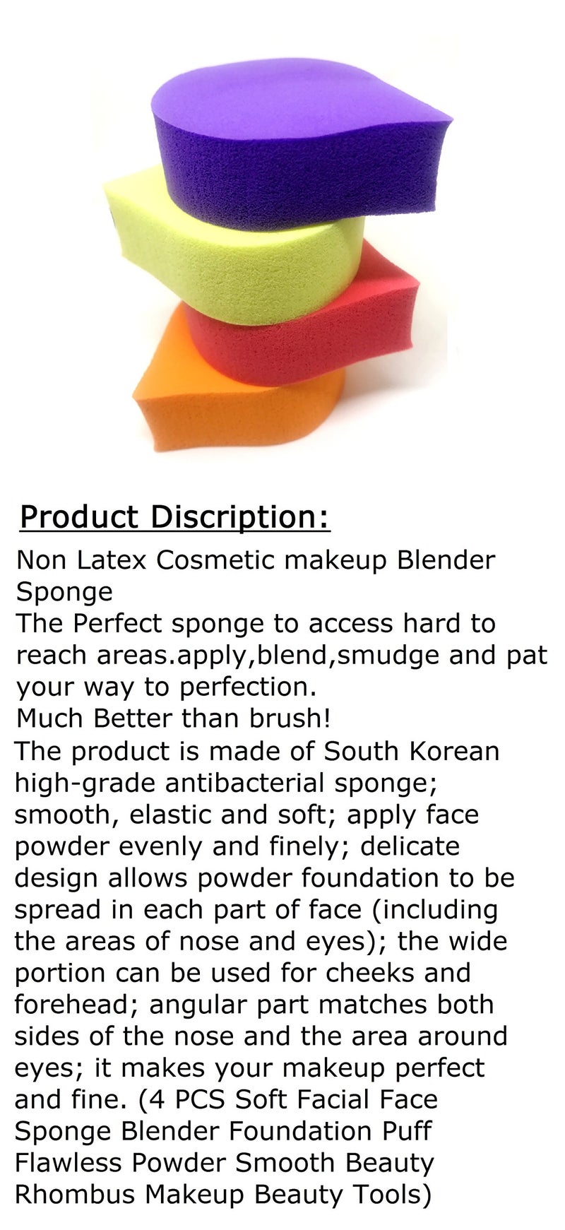 Out of the Box Kelley Pure Silicone Makeup Jelly Liquid Foundation Applicator With Pack Of 4 Imported Make Up Blending Cosmetic Powder Sponge Puff 5x Magnification Makeup Mirror With Suction Cups And Super Sexy Lips Fuller Plumper Natural Enhancer Device (Set of 7) - Image 3