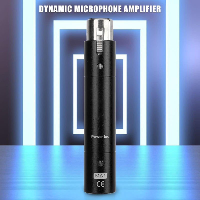 مكبر صوت ميكروفون داخلي مع XLR 28dB كسب سبائك الألومنيوم للبث أسود - Image 5