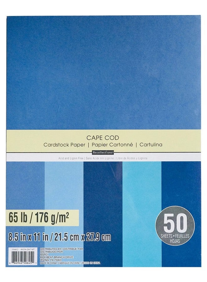 Recollections Cardstock Paper 8 1/2 X 11 Cape Cod Blues 50 Sheets