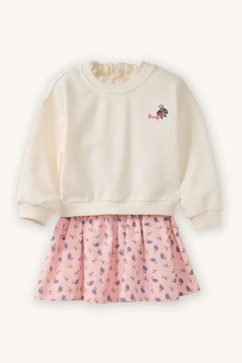 ديفاكتو Baby Girl Floral 2 Piece Set