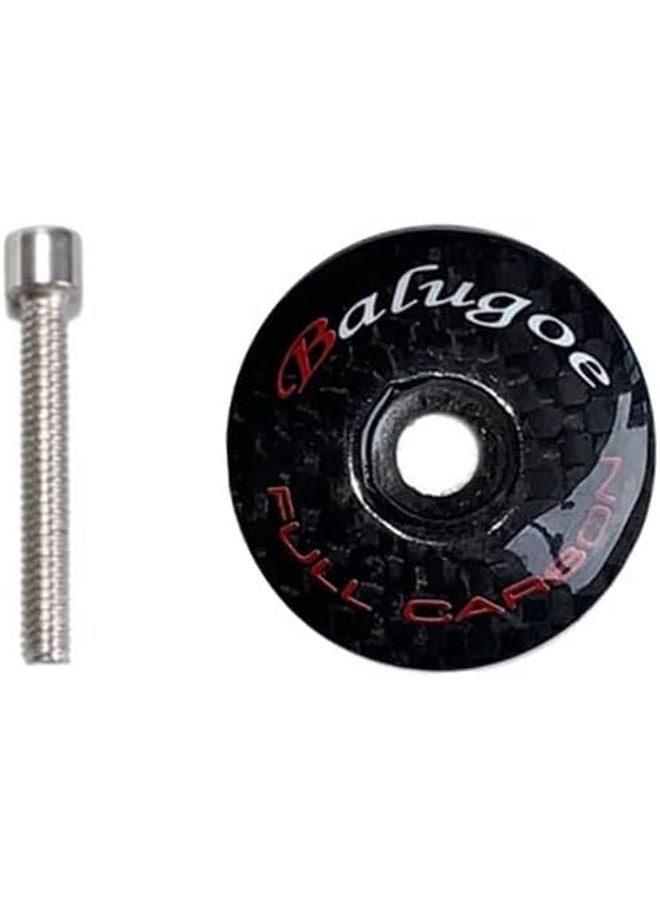 Glossy Carbon Fiber MTB Bicycle Handlebar Stem Headset Top Cap Cover and Spacers - Image 2