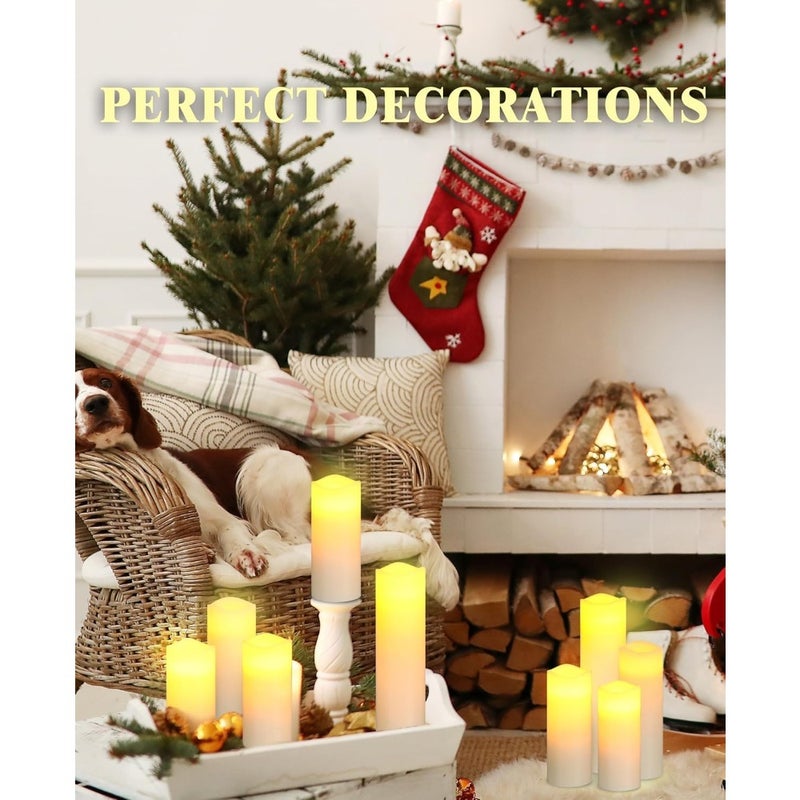 Mado Gallery Ivory Plastic LED Pillar Candle Flameless Battery Operated with Realistic Flickering Flame for Home Décor, Weddings and Events Multiple Sizes and Pack Options (3 - Image 5