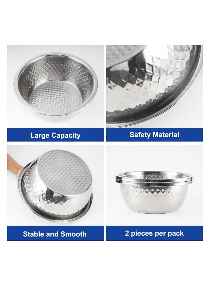 Deep Embossed Stainless Steel Mixing Bowl - Durable & Multi-Purpose - Image 3
