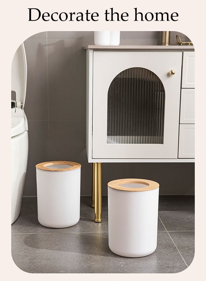 DUNISO 6 Pieces Bathroom Accessories Set , Plastic Bath Set with Trash Can,Toilet Brush,Soap Dispenser,Soap Dish and Lotion Set ,Toothbrush cup, Toothbrush Holder (White) - Image 4