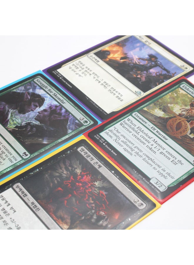 Game Card Case Transparent Solid Color Fine Sand Frosted Card Case Ultraman Bao Ke Meng Color Frosted Card Case-Color:White-Specifications:66 * 91MM 100 Sheets/package  - Image 5