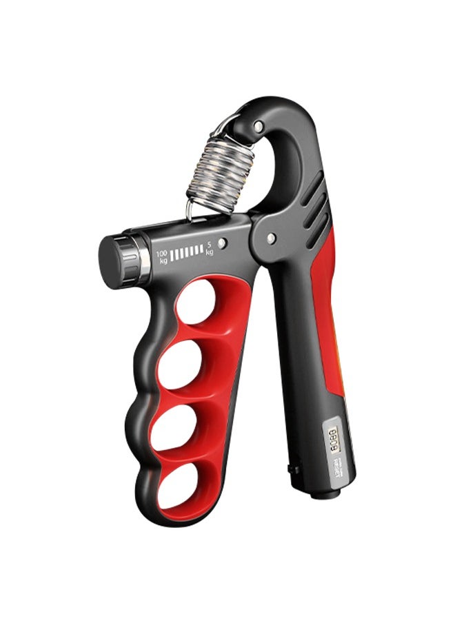 Electronic Grip Exerciser, Adjustable Hand Gripper with Stainless Steel Spring, Suitable for Home, Gym and Outing