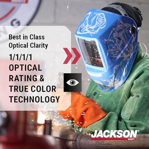 Jackson Safety Premium Graphic Welding Hood with ADF - Ultra Lightweight Auto Darkening Welding Helmet - ANSI Z87.1 (Multiple Styles) - Image 2