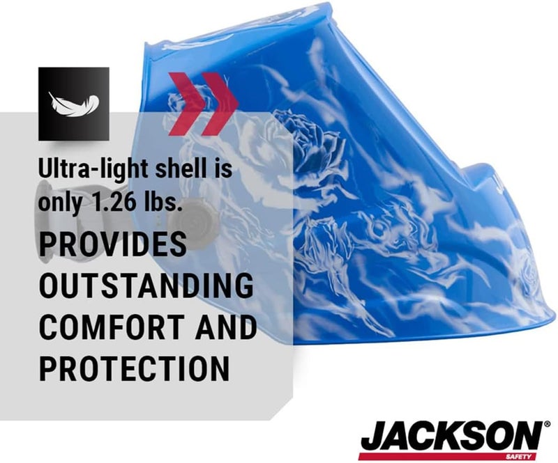 Jackson Safety Premium Graphic Welding Hood with ADF - Ultra Lightweight Auto Darkening Welding Helmet - ANSI Z87.1 (Multiple Styles) - Image 5