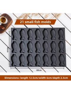 Kindergarten Non-stick Chicken Cake Mold 40*60 Animal Baking Tray Commercial Oven Anhydrous Crispy Bear Paw-Specifications:21 Small Fish Molds