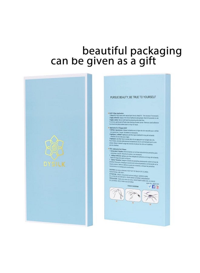 DYSILK Lashes False Eyelashes - Eye Lashes Mink Lashes 5 Pairs 6D Lashes Pack Fluffy Lashes Fake Eye Lashes Natural Look Wispy Eyelashes Strip Lash Faux False Eyelashes Extensions Kit | 001-15mm - Image 4