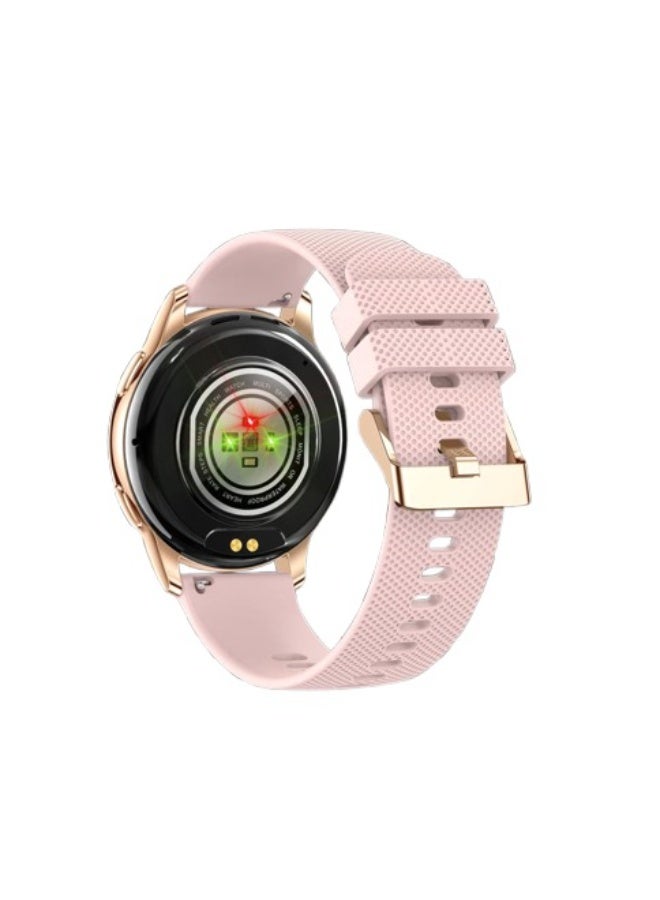 iOsuite Smart Watch with Bluetooth Calling, 1.32” AMOLED HD Display, Heart Rate, Blood Pressure & SpO2 Monitor, Sleep Tracking, Multi-Sport Fitness Tracker, Compatible with Android & iOS – Rose Gold Case with Pink Silicone Strap (Y111) - Image 2