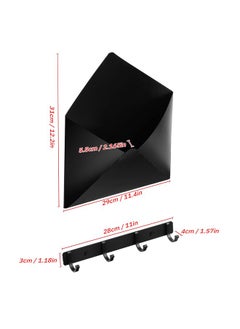 Hotop Metal Mail Envelope Holder Wall Mounted Hanging Envelope Decor Mail Organizer Holder And A Row Hook For Home Or Office  - Image 2