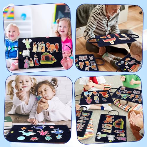 Windkream 12 Set Felt Board Stories Pieces Set Felt Animals Bible Fairy Tales for Preschool Animals Figures Flannel Board Stories for Toddlers Preschool Kindergarten Storytelling (Bible) - Image 5