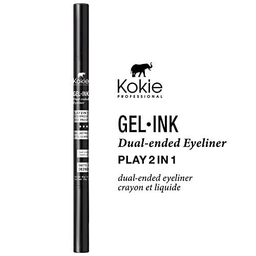 Kokie Gel Ink Dual Ended Eyeliner Matte Black - Image 5