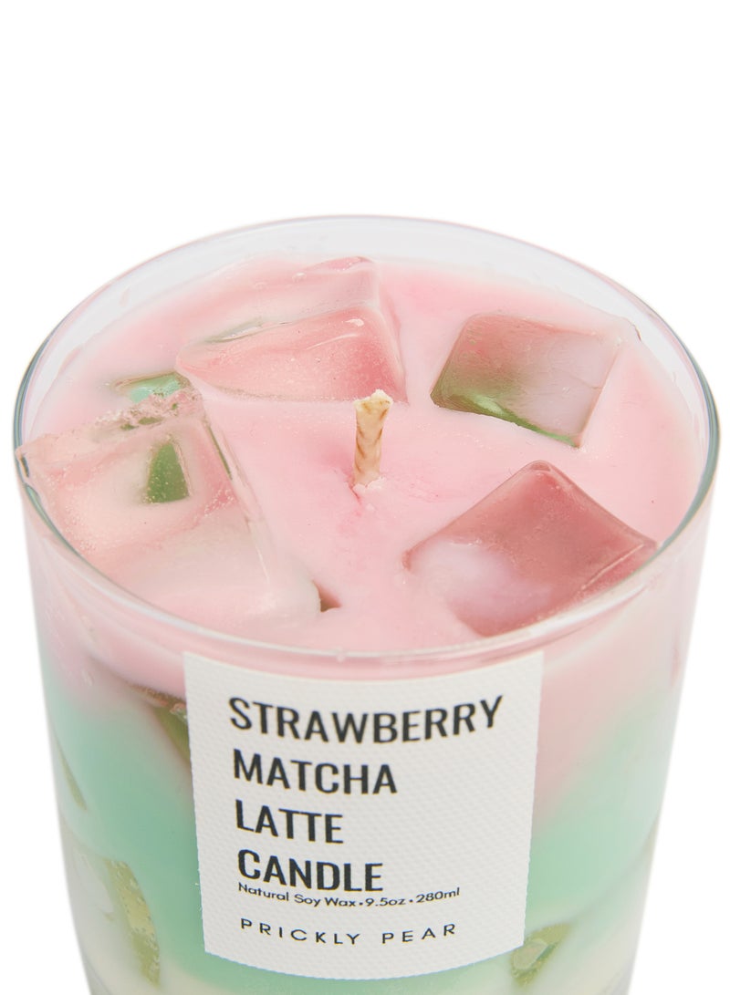 Prickly Pear Strawberry Matcha Latte Candle - Image 4