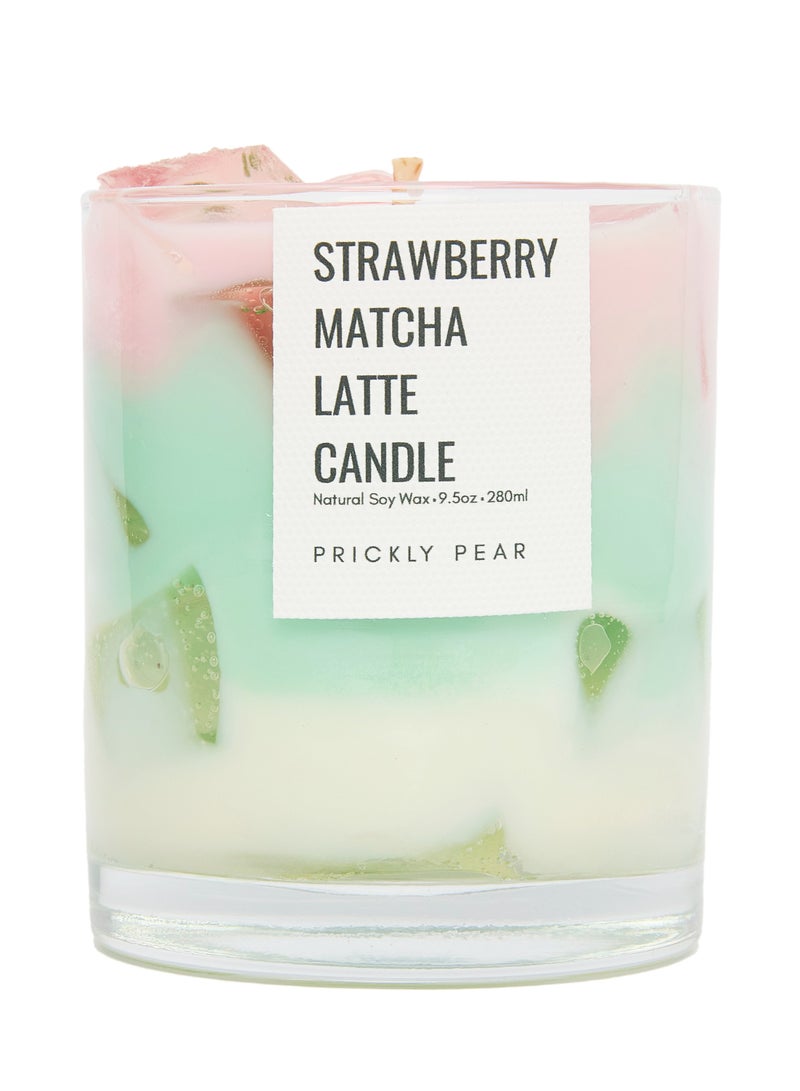 Prickly Pear Strawberry Matcha Latte Candle - Image 2