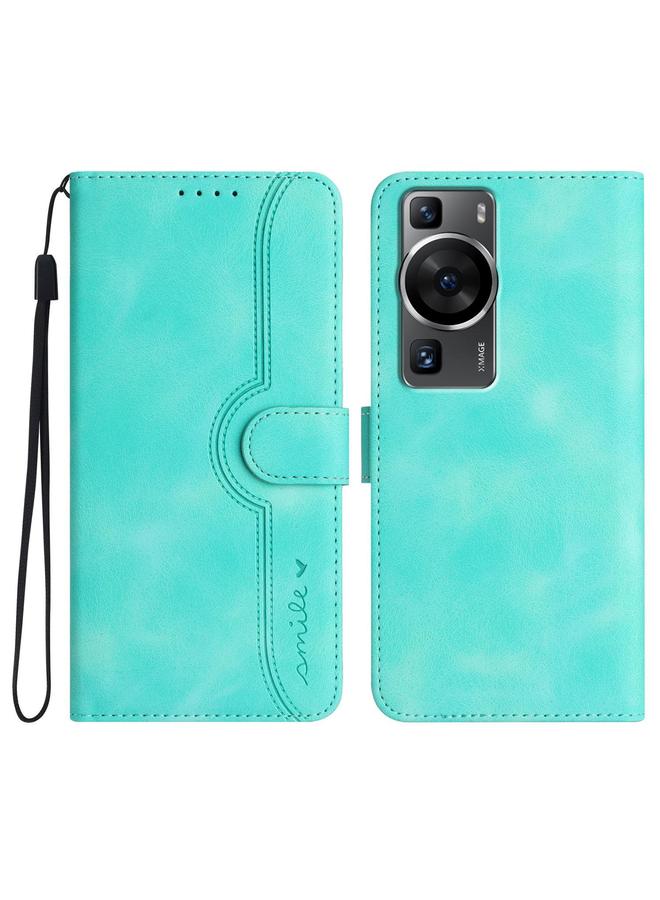 Zaboon Case For Huawei P60 / P60 Pro Heart Pattern Skin Feel Leather Phone Case - Image 1