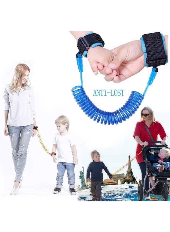 Chabeia 2M 6.5feet Anti-lost Toddler Harness Leash Wrist Belt Baby Walking Assistant, harnais enfant, Baby Walking Belt Adjustable Strap Blue - Image 1