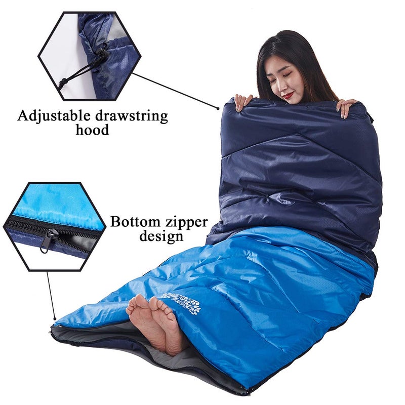 Flantree Sleeping Bag 4 Seasons Adults & Kids for Camping Hiking Trips Warm Cool Weather,Lightweight and Waterproof with Compression Bag,Indoors Outdoors Activities - Image 5