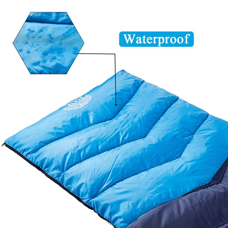 Flantree Sleeping Bag 4 Seasons Adults & Kids for Camping Hiking Trips Warm Cool Weather,Lightweight and Waterproof with Compression Bag,Indoors Outdoors Activities - Image 4