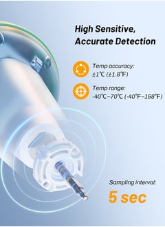 INKBIRD INKBIRD WiFi Pool Thermometer Set IBS-P03R+IM-03-W, Indoor Outdoor Temperature Humidity Monitor with Weather Info, UV Index, Temperature and Humidity Alarms, ideal for Swimming Pools, Hot Springs, Hot Tubs, Baby Baths, Small Ponds  - Image 5