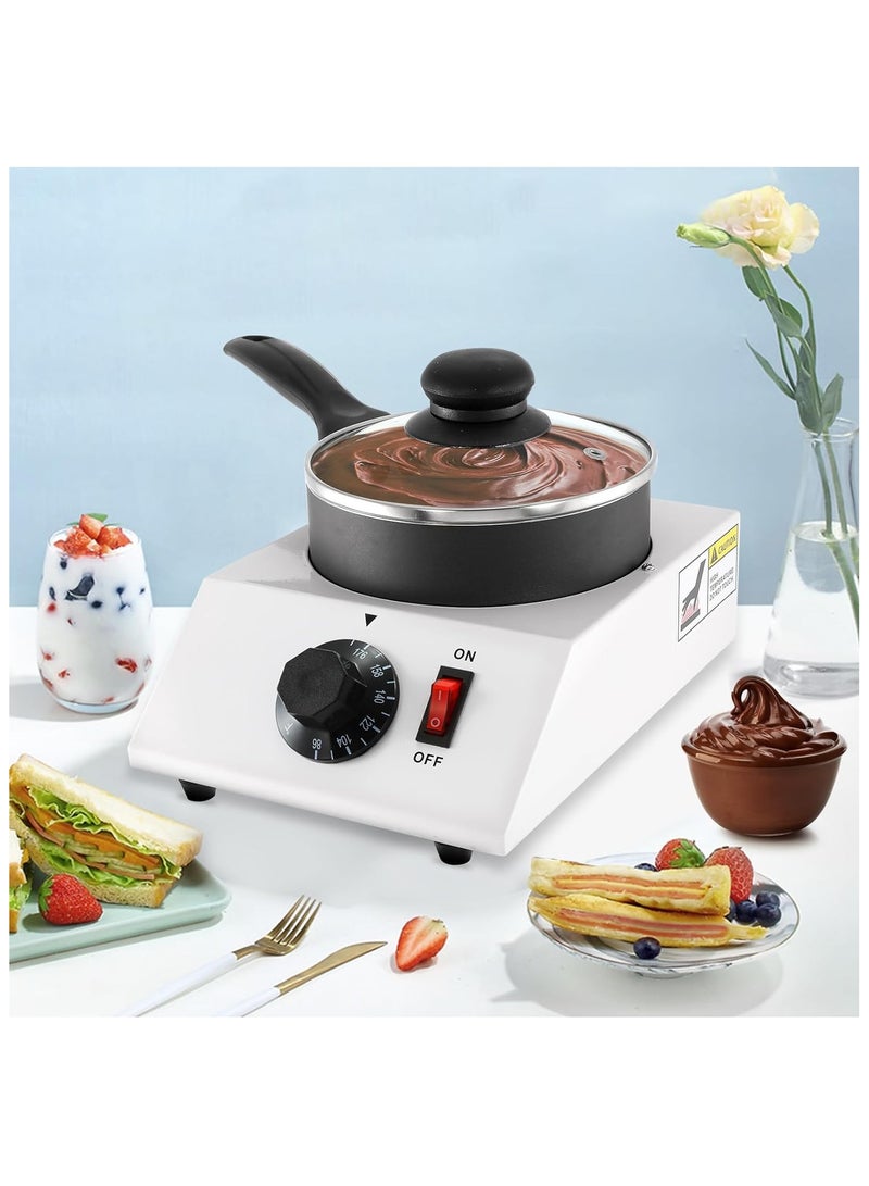 SYOSI Chocolate Melting Warming Fondue Pot Chocolate Melter Pot Chocolate Tempering Machine Commercial Electric Chocolate Melter Fondue Pot Perfect for Melting Chocolate Butter Cheese Dessert - Image 5