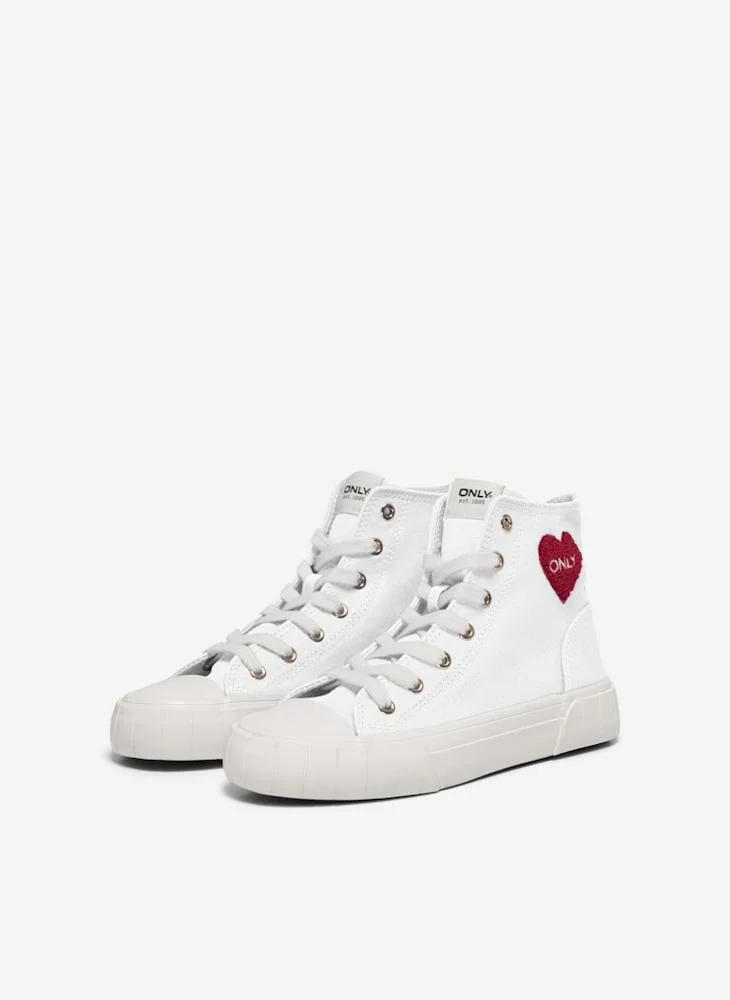 ONLY Onlliv-11 Canvas High Top Sneakers